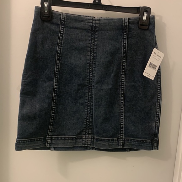 NWT FREE PEOPLE WESTMINSTER BLUE FEMME SKIRT - Picture 5 of 14